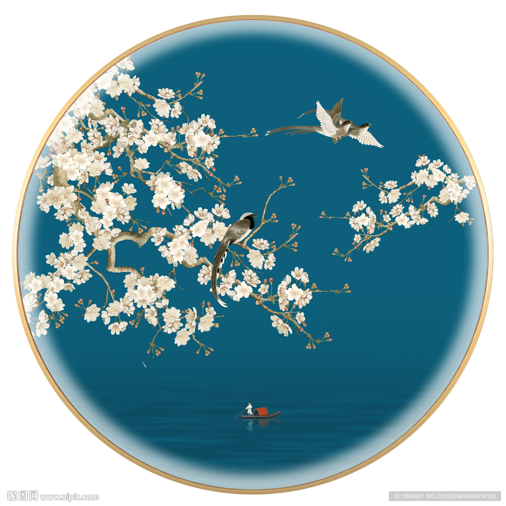灯光花鸟画
