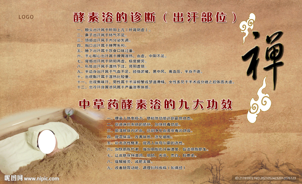 酵素浴的九大功效展板