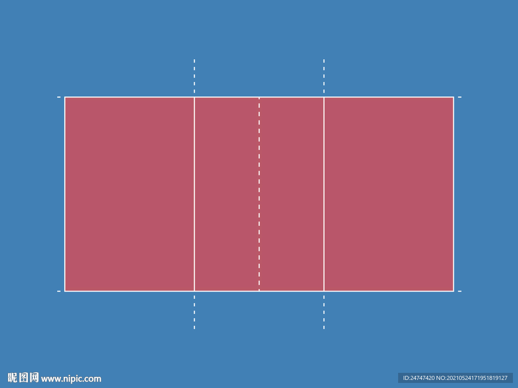 标准排球场 矢量