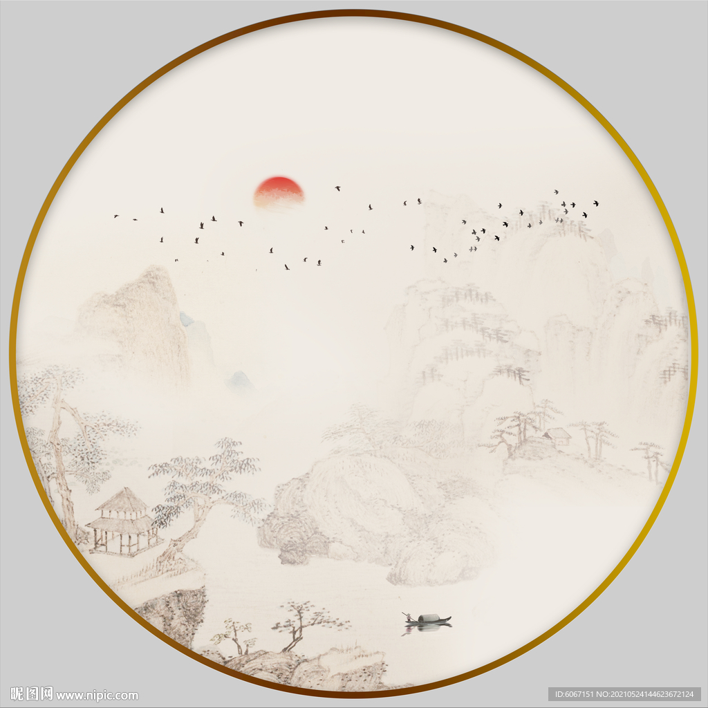 水墨画 