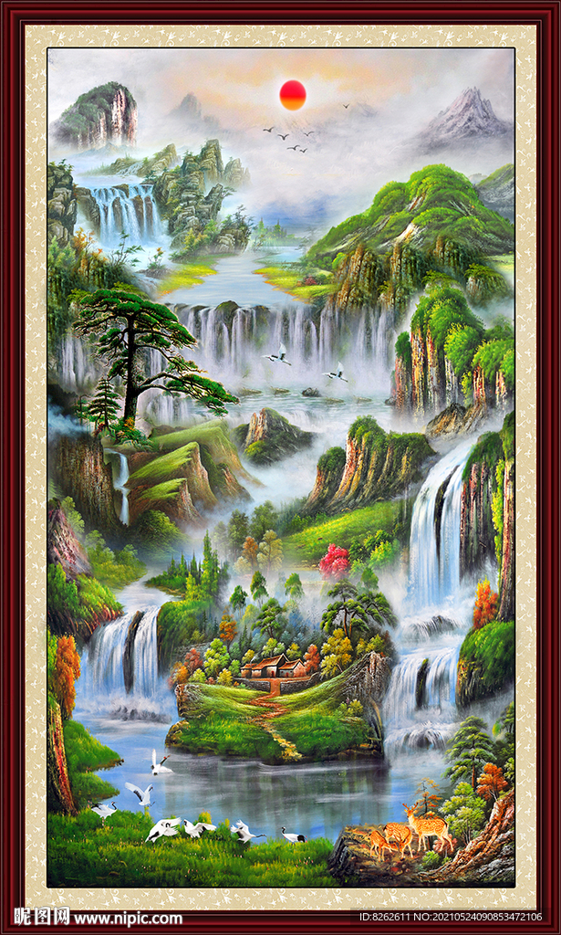 聚宝盆油画