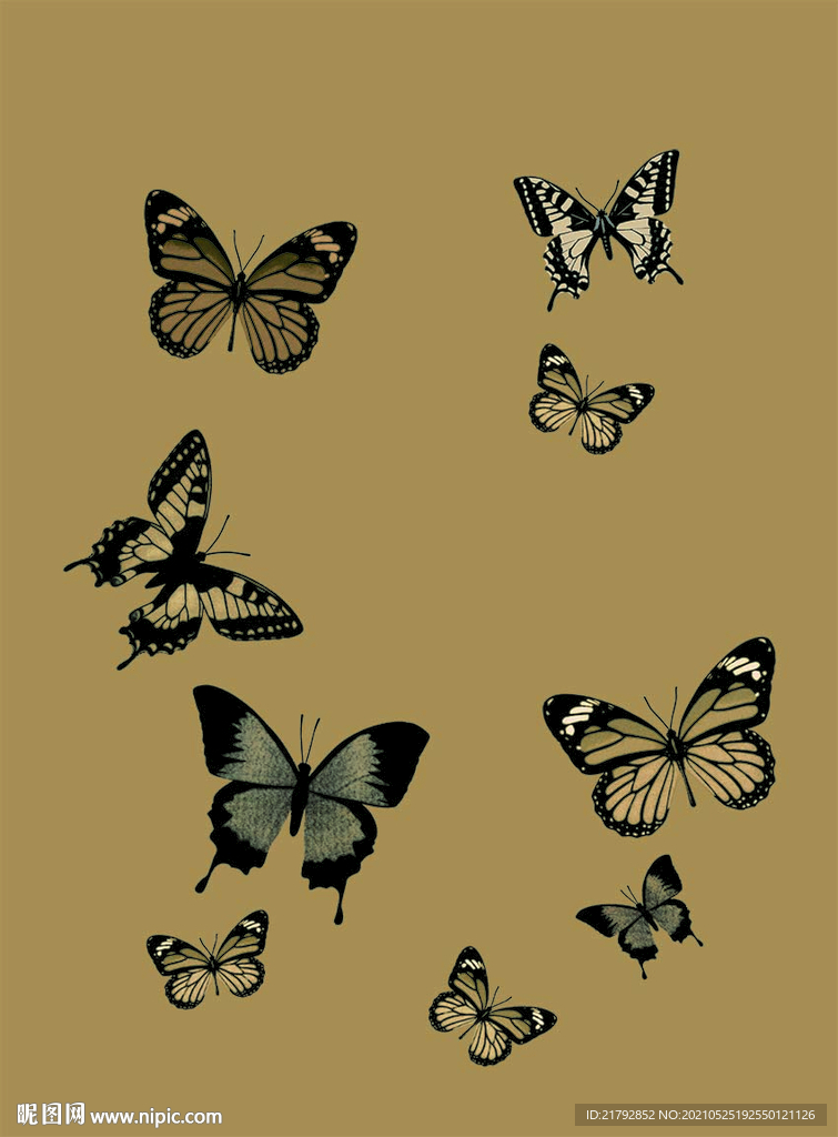 蝴蝶数码印花