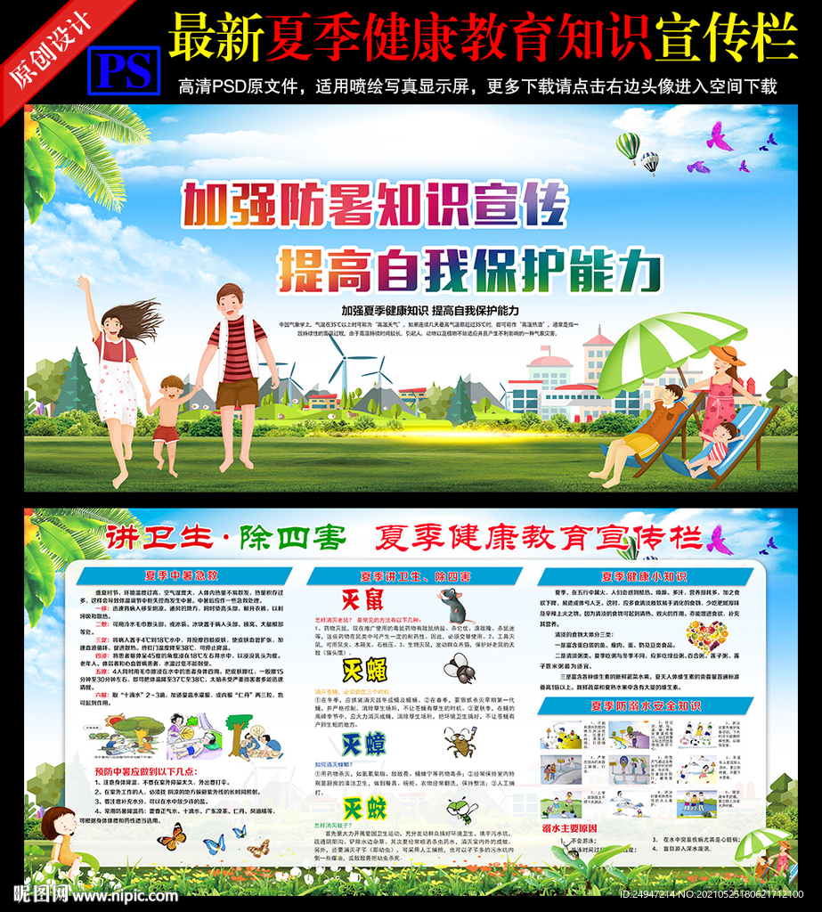 夏季健康展板
