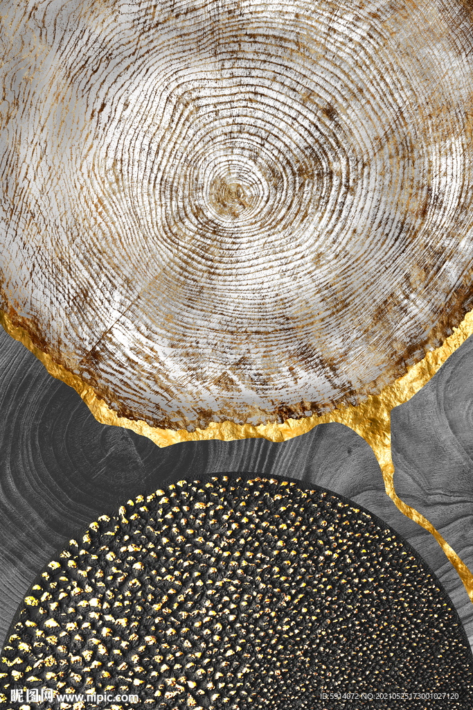 晶瓷画 装饰画 树轮
