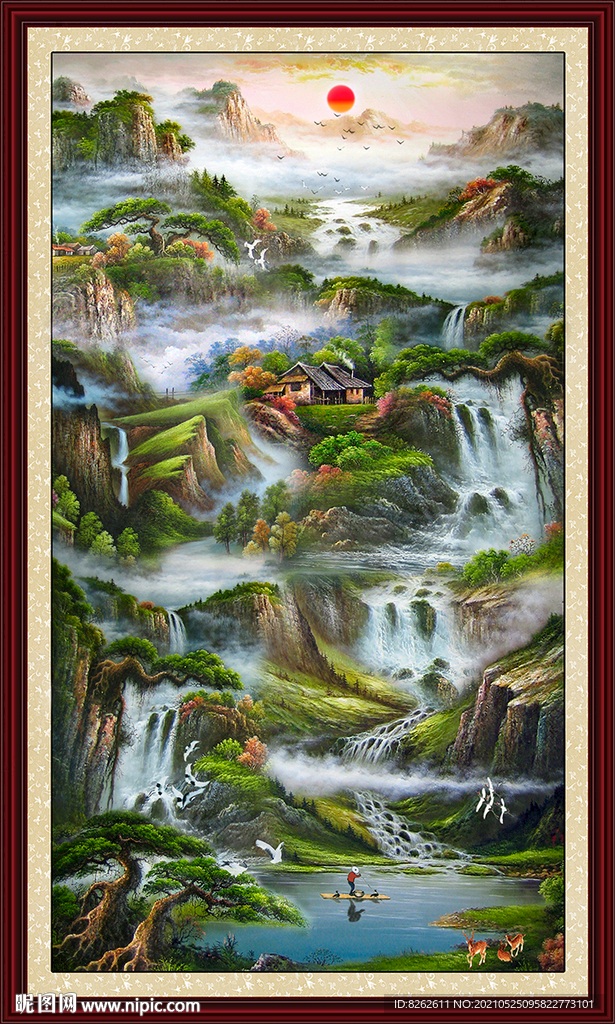 聚宝盆油画