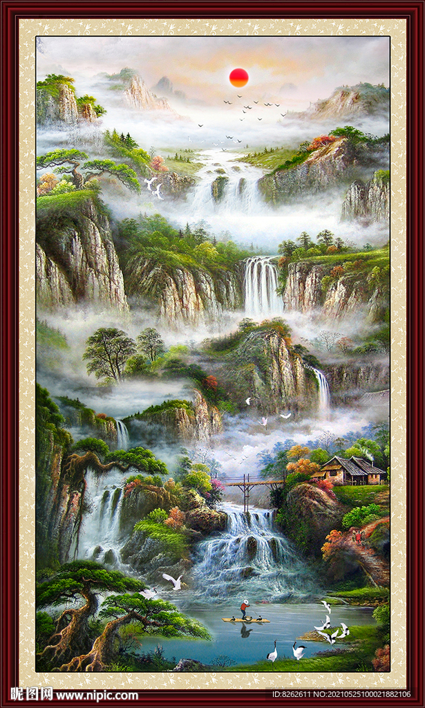 聚宝盆油画