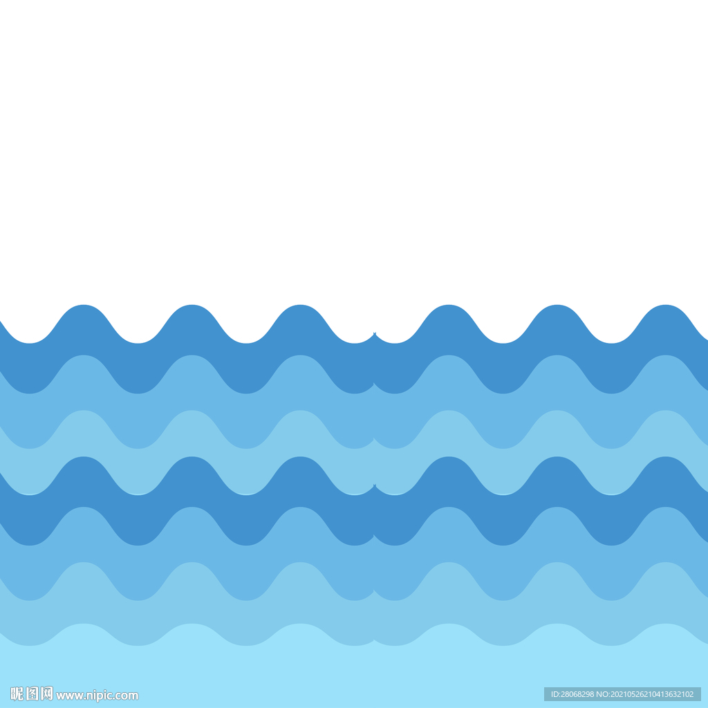 海水插画波纹元素