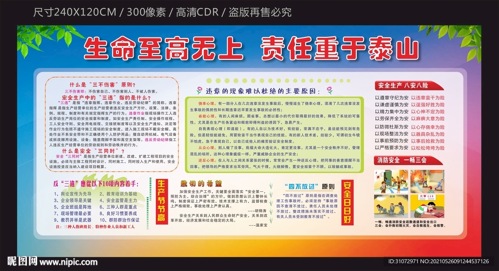 生产安全教育宣传栏