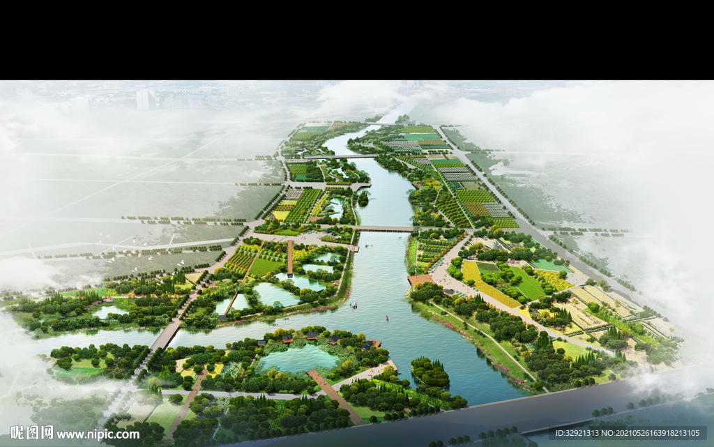 高清PSD分层规划效果图鸟瞰