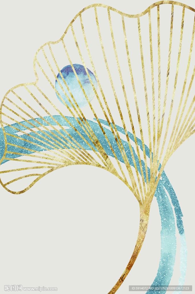 三联画 晶瓷画 杏叶