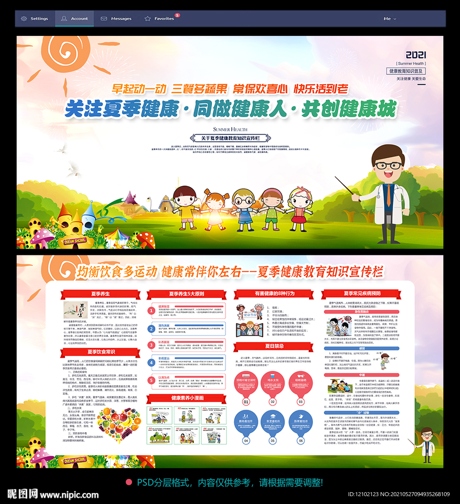 夏季健康展板