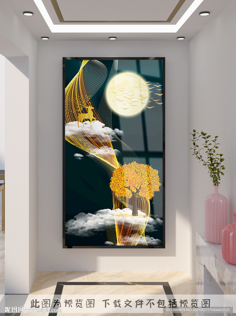 轻奢玄关装饰画