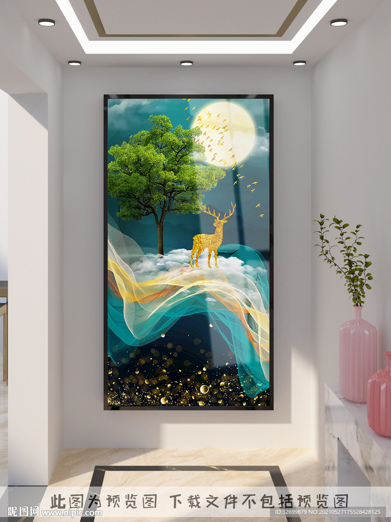 轻奢玄关装饰画