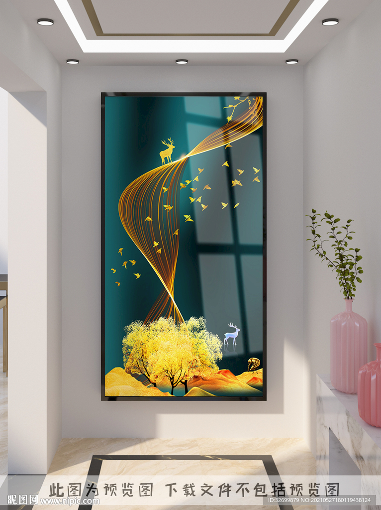 轻奢玄关装饰画