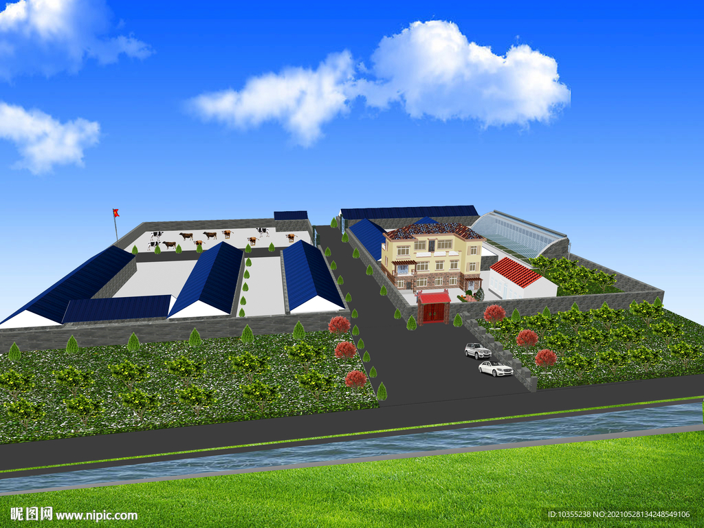 养殖场鸟瞰图
