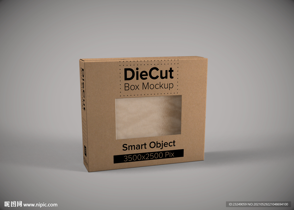 牛皮镂空产品盒样机