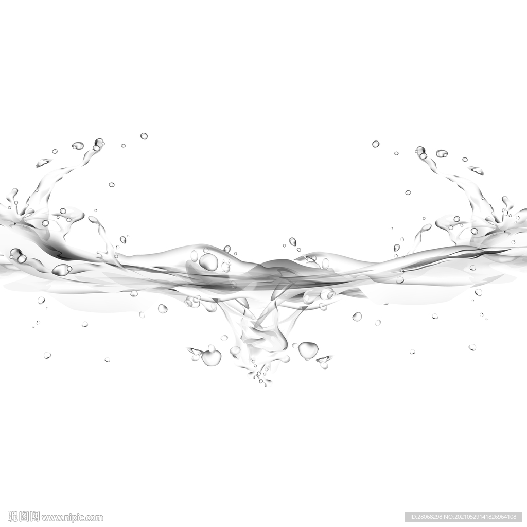 卡通装饰水花水波元素