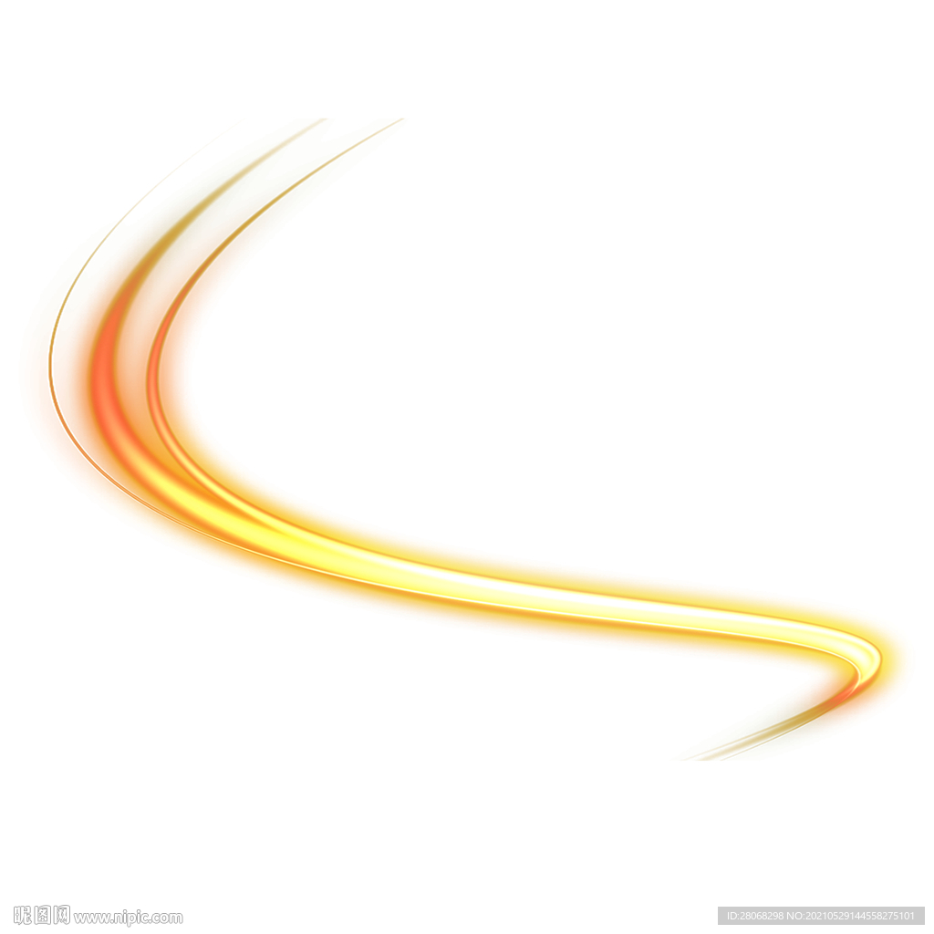 黄色装饰光效元素