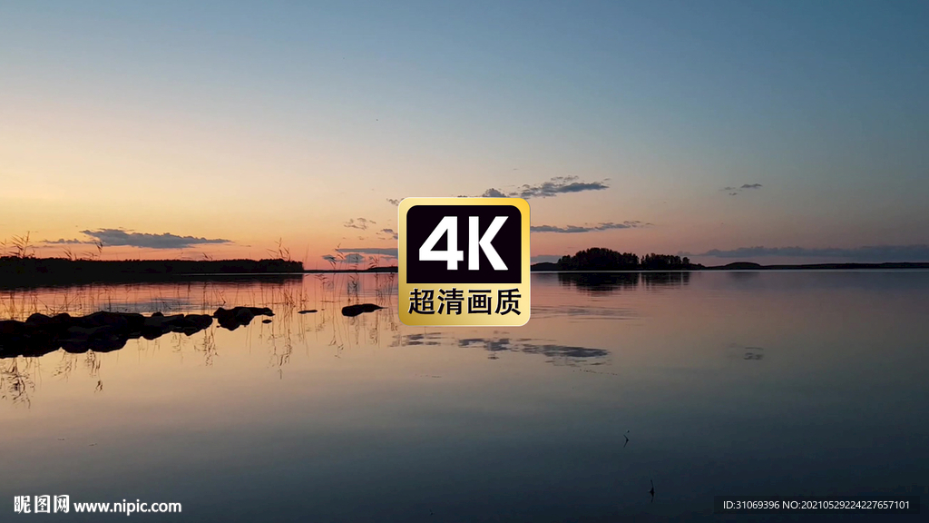 短视频素材傍晚安静的海面