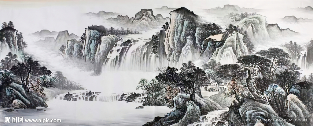 国画山水画图片