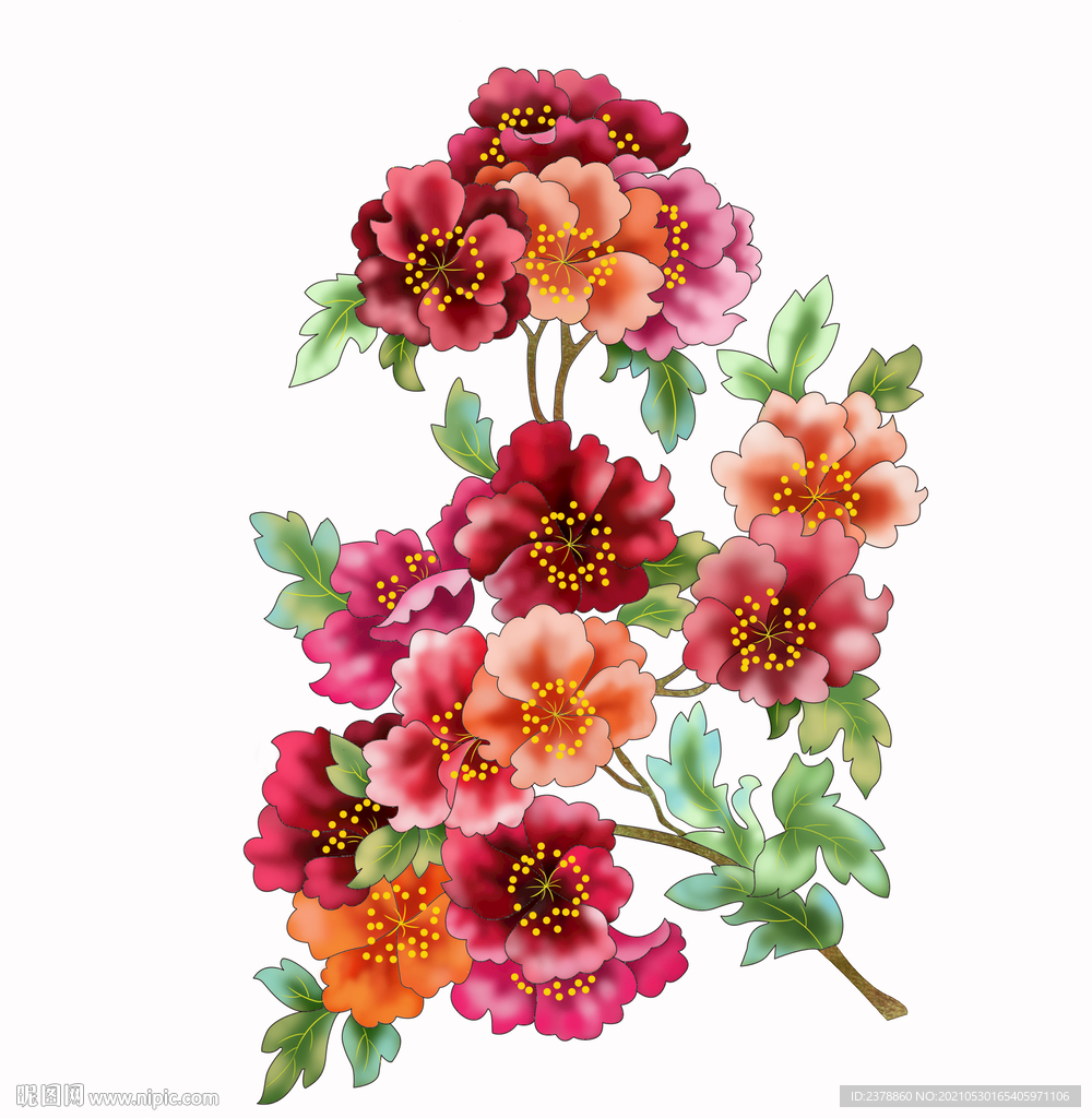 手绘花卉设计ps活图