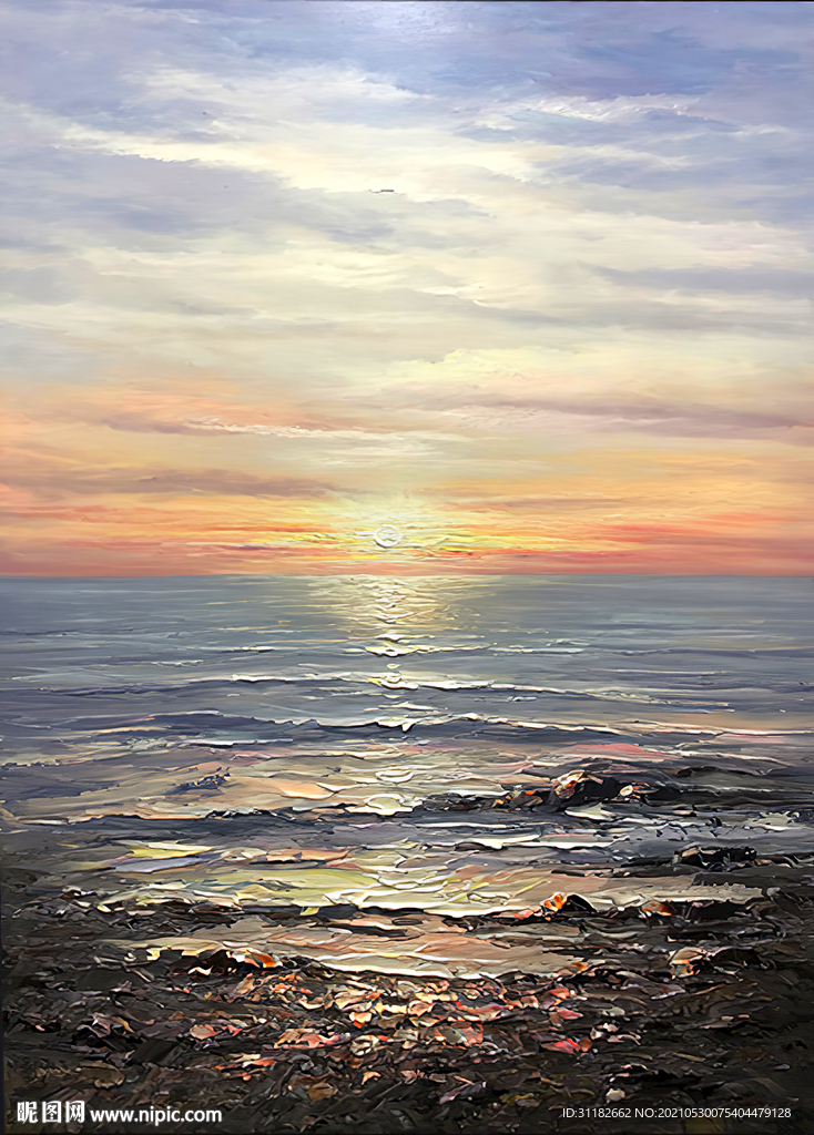 夕阳海景