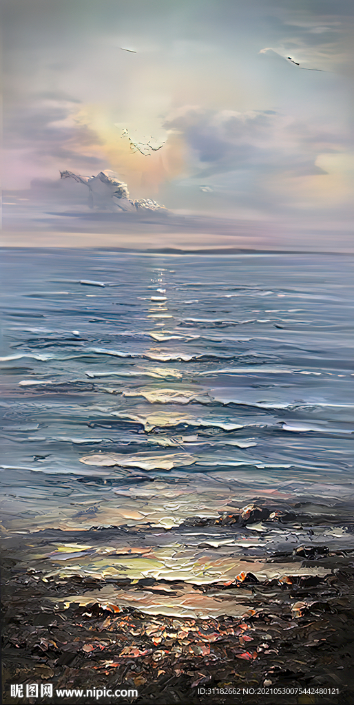 大海海浪海景玄关