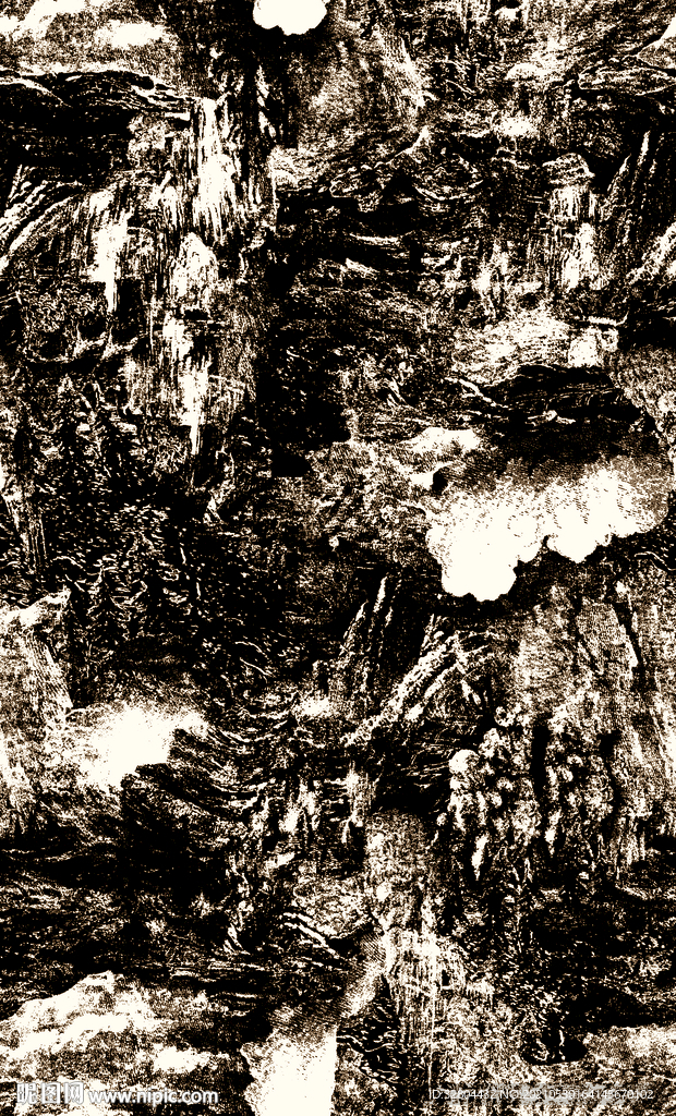 黑白画 网点 数码印花 