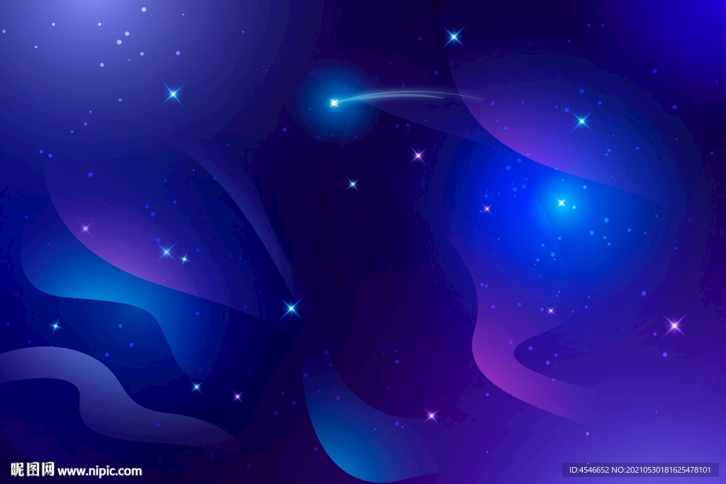 蓝紫色星空星系背景