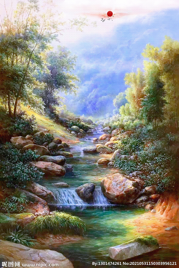 山水风景油画