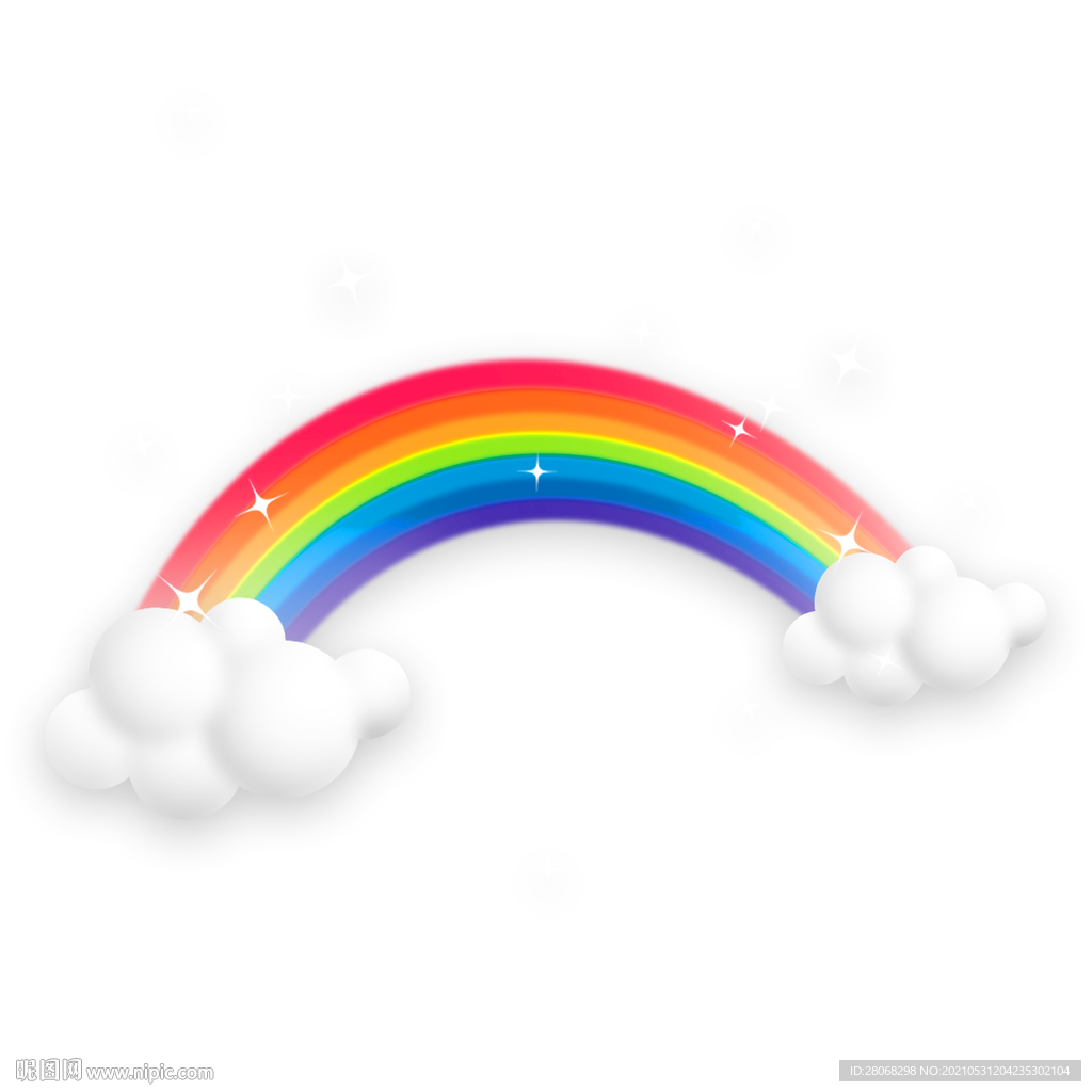 卡通装饰彩虹元素