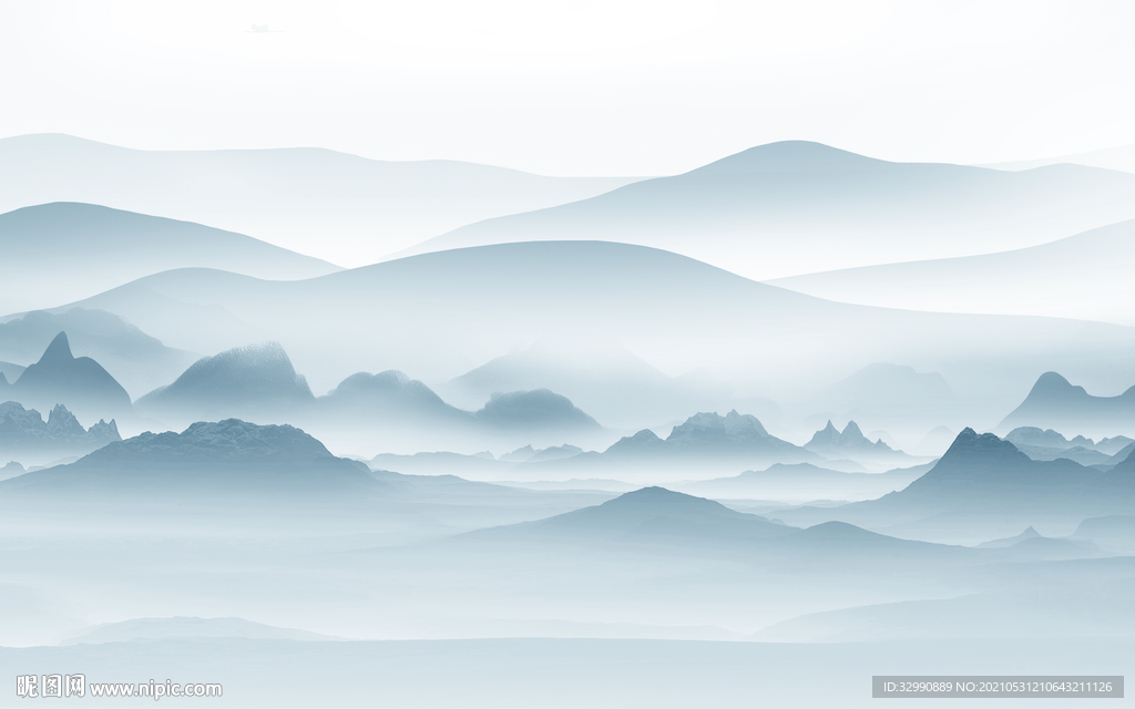 最新背景山水画 文件分层画