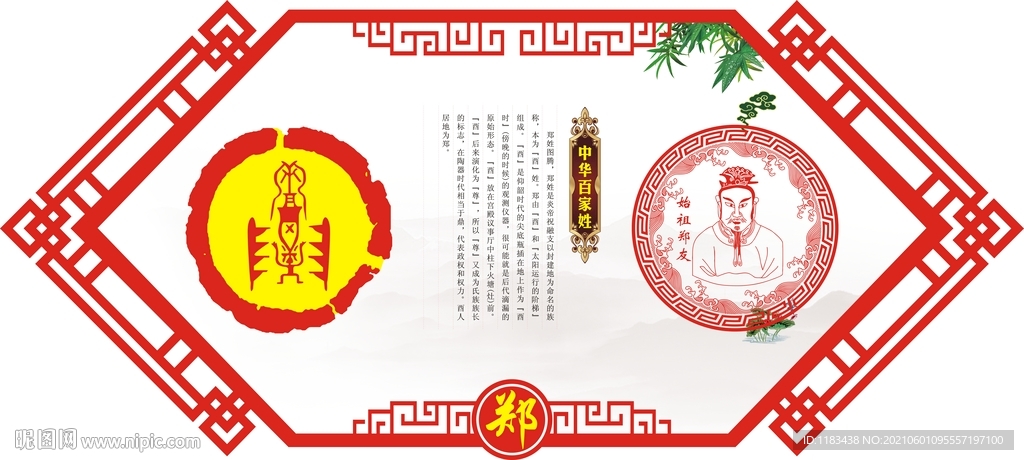 姓氏图腾祖先郑