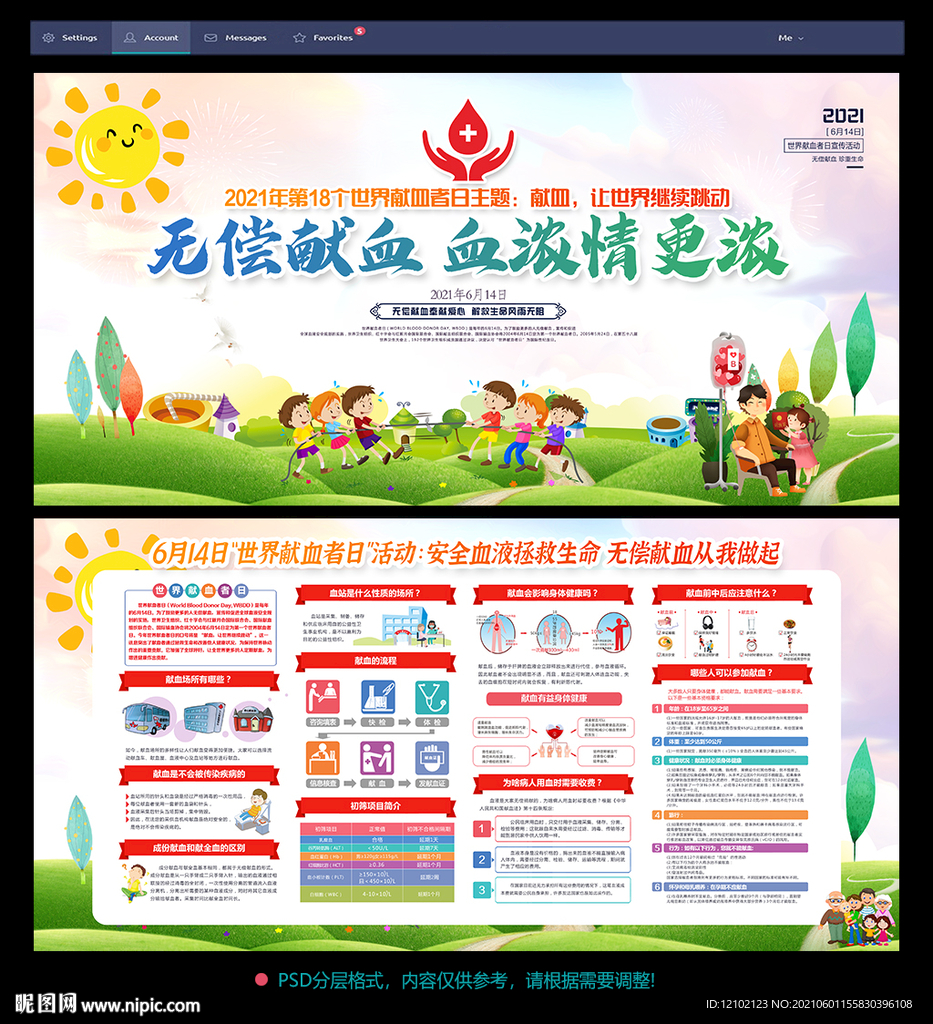 世界献血者日展板