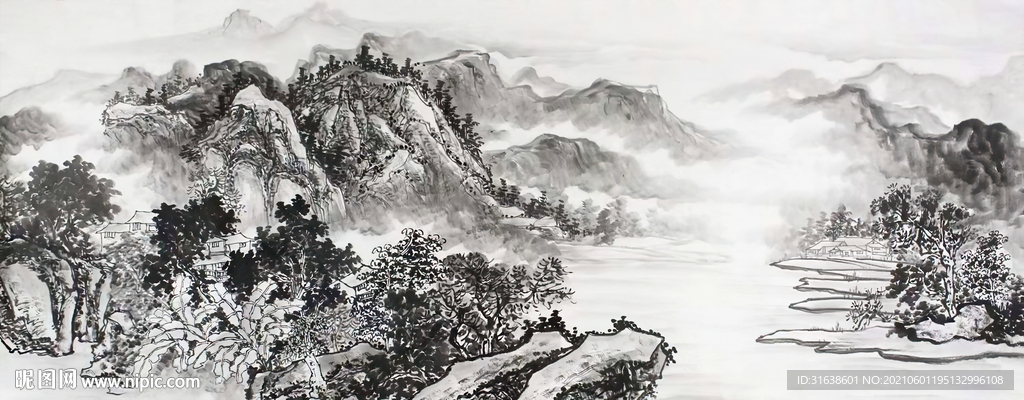 国画山水画图片