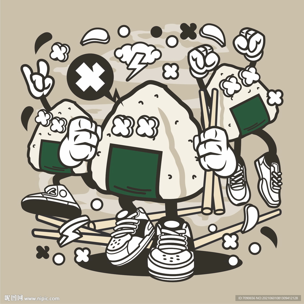 卡通新潮图案 