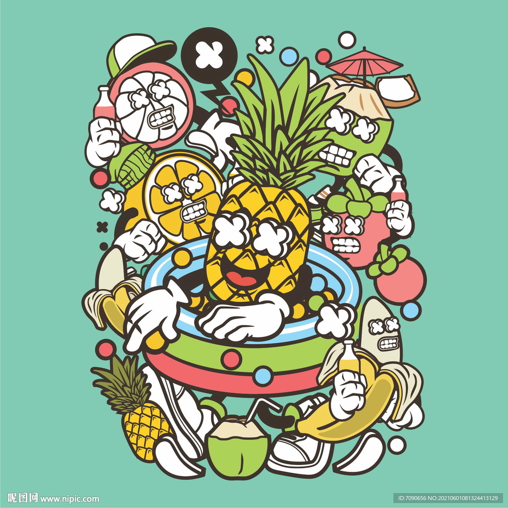 卡通新潮图案 