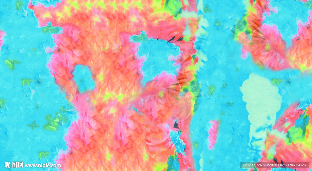 扎染数码印花裙