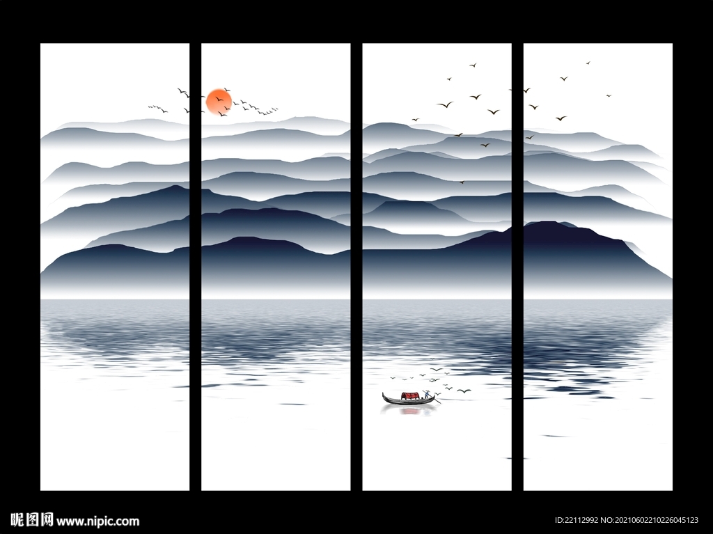 新中式山水画