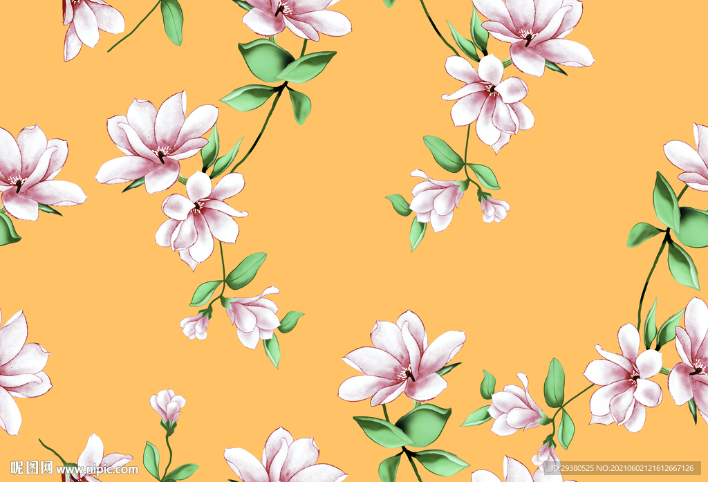大牌 手绘花 