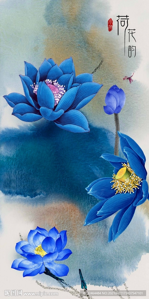 中式荷花玄关 