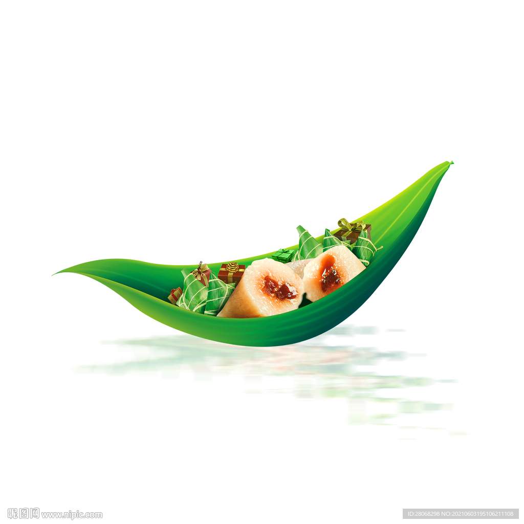 端午节卡通粽子船元素