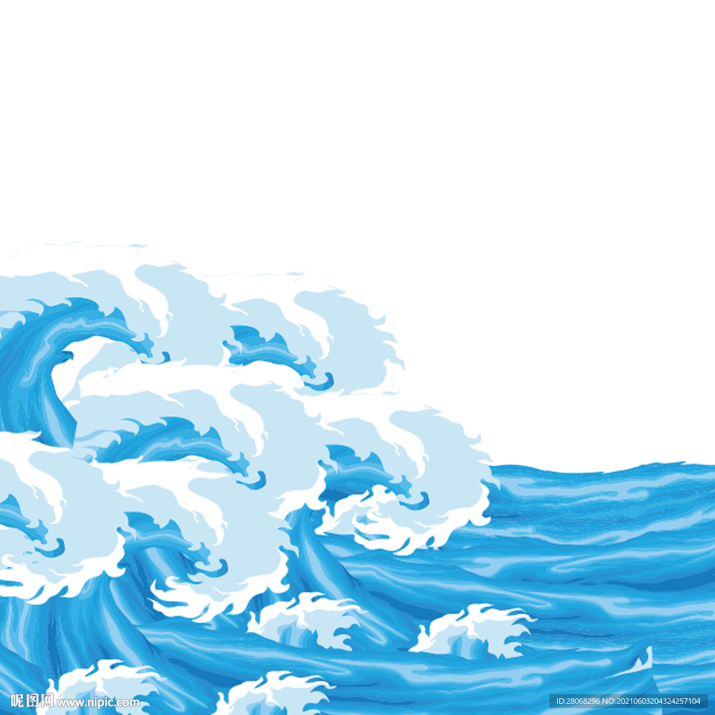 端午节插画海水元素