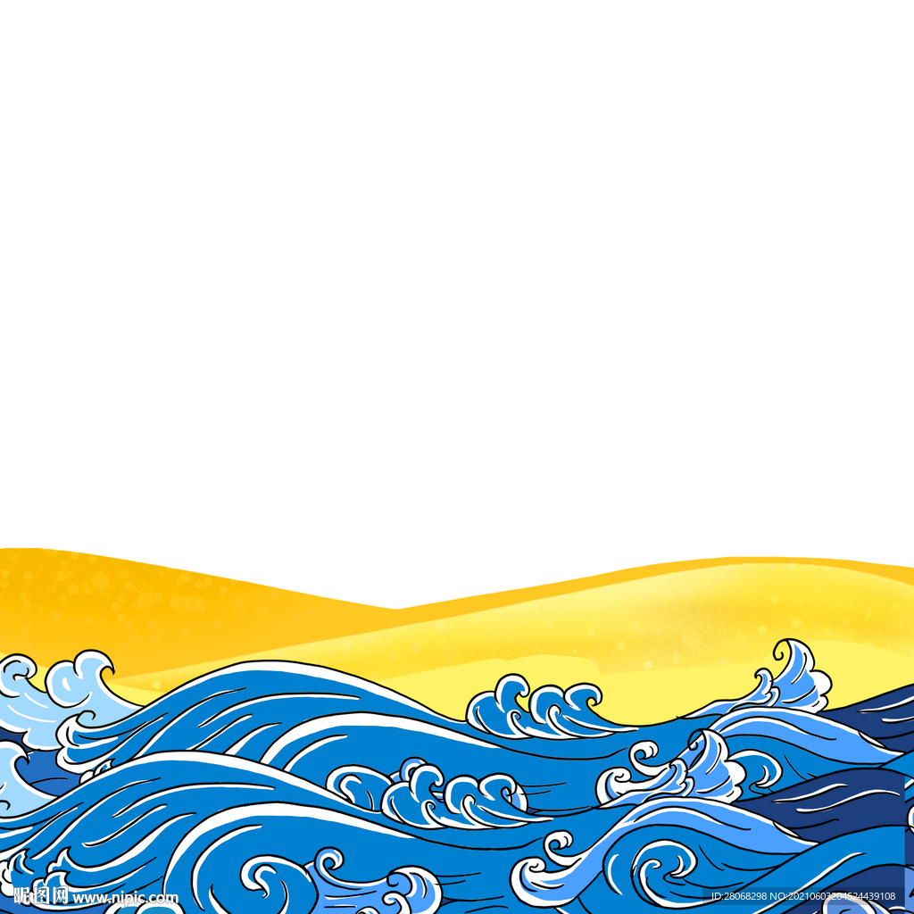 端午节海浪海水元素