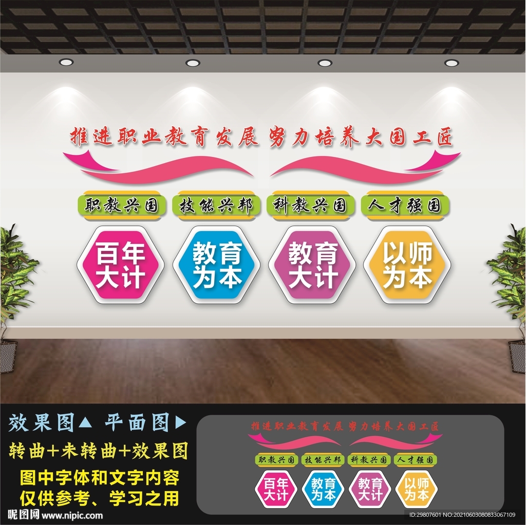 推进职业教育文化墙
