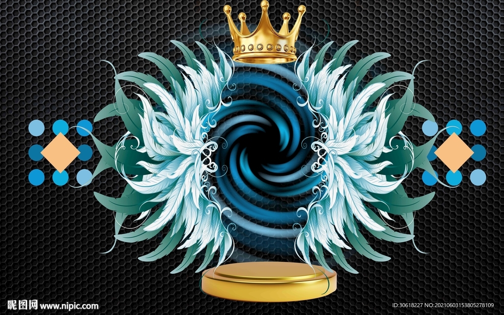 北欧翅膀背景墙