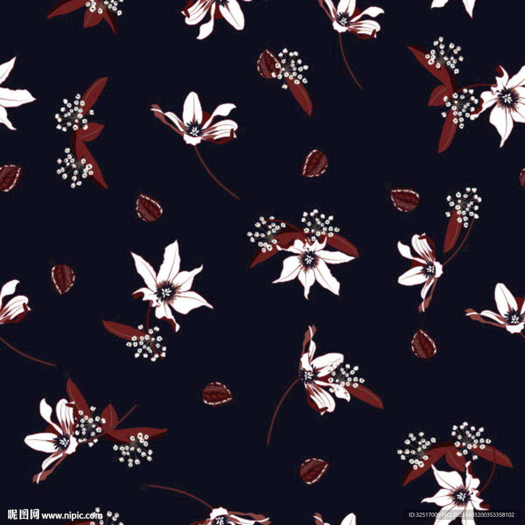 手绘 小碎花