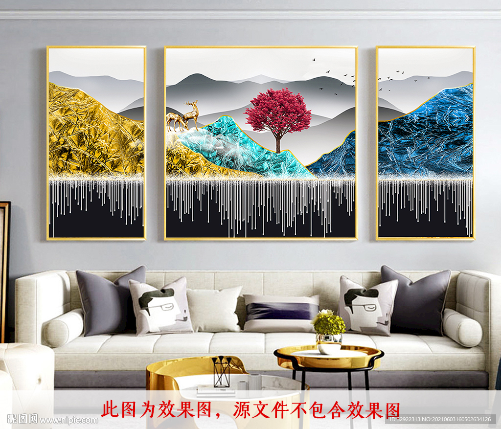 麋鹿晶瓷画
