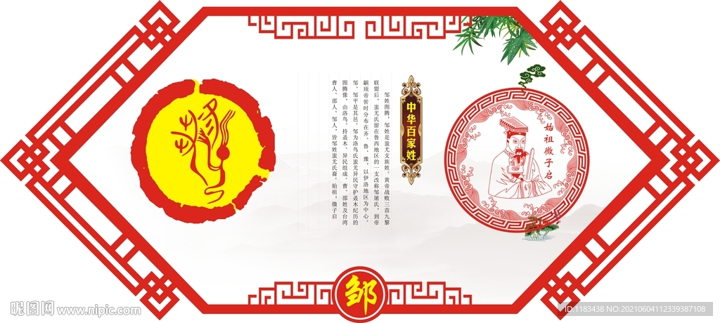 姓氏图腾祖先邹