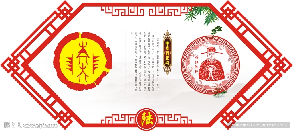 姓氏图腾祖先陆